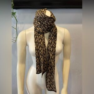 Michael Kors Brown and tan Logo Scarf